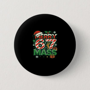 Grappige Meme Prettig 67 M Suikerstok Kerst Nummer Ronde Button 5,7 Cm