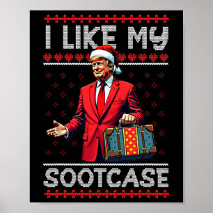 Grappige meme Santa Trump 2024 Mannen Xmas Ik hou Poster