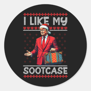 Grappige meme Santa Trump 2024 Mannen Xmas Ik hou Ronde Sticker