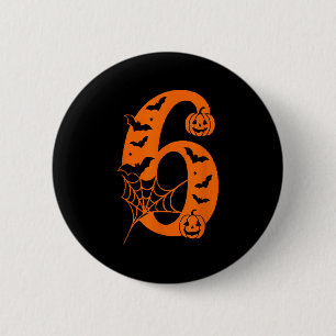 Grappige meme tekst nummer 6 6 7 Six Seven Hallowe Ronde Button 5,7 Cm