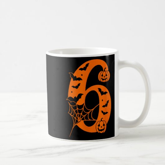 Grappige meme tekst nummer 6 7 Six Seven Halloween Koffiemok (Rechts)
