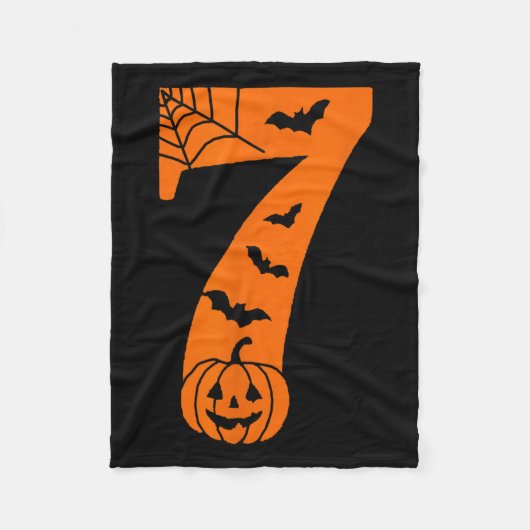 Grappige meme tekst nummer 7 6 7 Six Seven Hallowe Fleece Deken (Voorkant)
