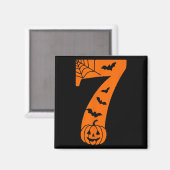 Grappige meme tekst nummer 7 6 7 Zes Zeven Hallowe Magneet (Voorkant / Achterkant)