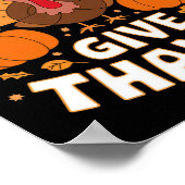 Grappige Meme Thanksgiving kalkoen creaties Bruh  Poster (Hoek)