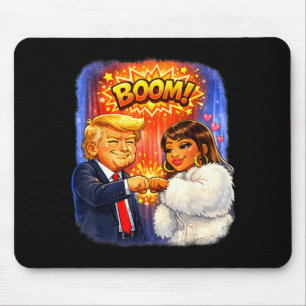Grappige meme trump & nicki high five voor de lol muismat