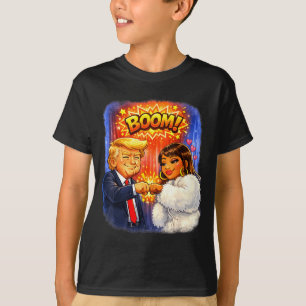 Grappige meme trump & nicki high five voor de lol t-shirt