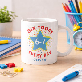 Grappige Meme Zes Vandaag 6-7 Elke Dag Verjaardag Grote Koffiekop