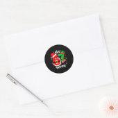 Grappige Meme Zes Zeven 67 Elf 6 7 Kerstman Kerstm Ronde Sticker (Envelop)