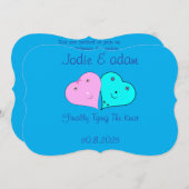 Grappige meneer en mevrouw harten kaart (Voorkant / Achterkant)