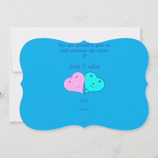 Grappige meneer en mevrouw harten kaart (Achterkant)