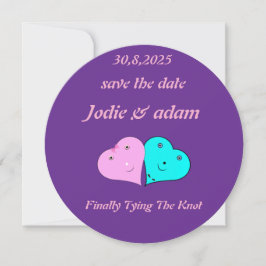 Grappige meneer en mevrouw harten save the date