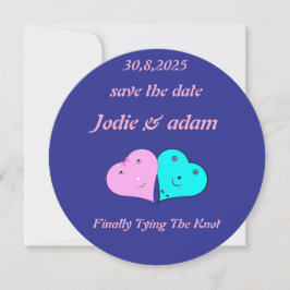 Grappige meneer en mevrouw harten save the date