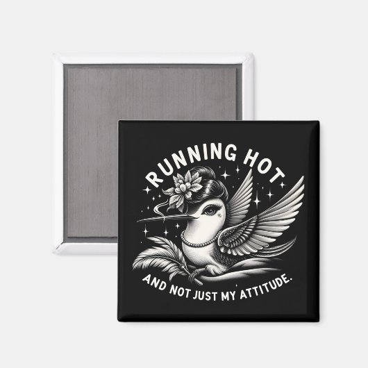 Grappige menopauze hete flitsmagneet magneet (Voorkant / Achterkant)