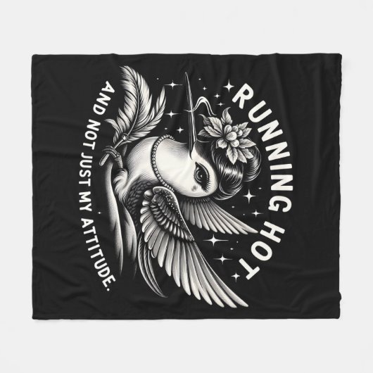 Grappige menopauze hot flash deken (Voorkant (Horizontaal))