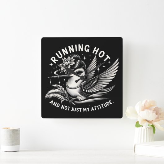 Grappige Menopauze Hot Flash Muur Klok (Huis)