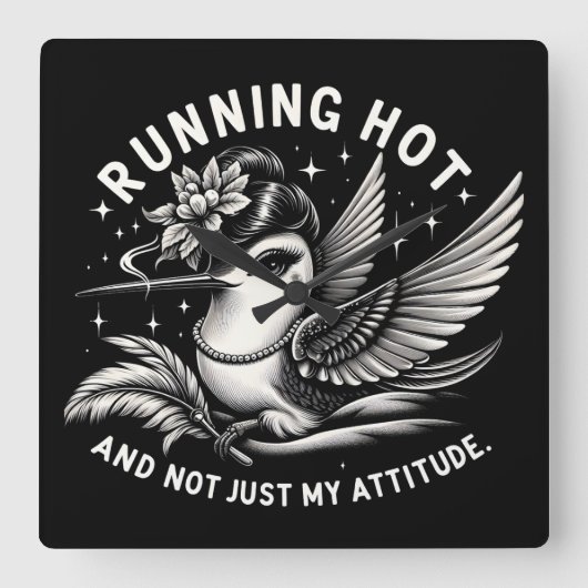 Grappige Menopauze Hot Flash Muur Klok (Voorkant)