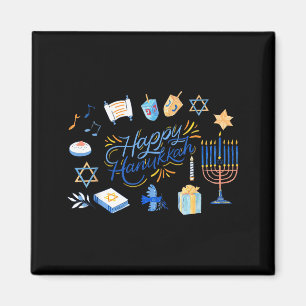 Grappige Menorah Hanukkah 2025 Meowzel Chanukah Jo Magneet