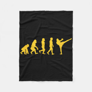Grappige Mens Aap Gorilla Evolutie Karate Boksen K Fleece Deken