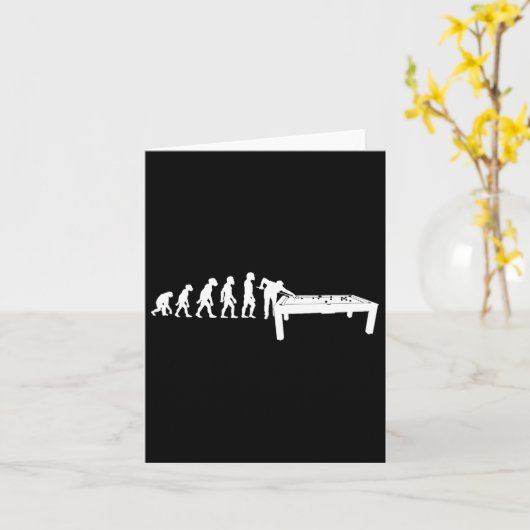 Grappige Menselijke Biljart Evolutie 8 LL Pool Cue Kaart (Gele Bloem)