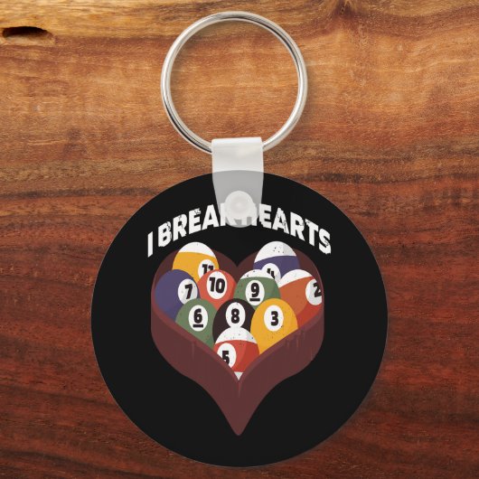 Grappige Menselijke Biljart Evolutie 8 LL Pool Cue Sleutelhanger (Voorkant)