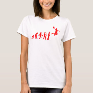 Grappige Menselijke Evolutie naar Basketbalspeler T-shirt