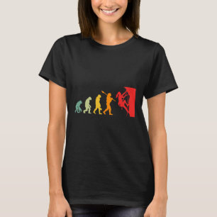 Grappige menselijke rotsklimmen evolutie Grappige T-shirt