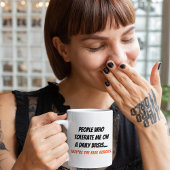 Grappige mensen die me tolereren zijn echte helden mok