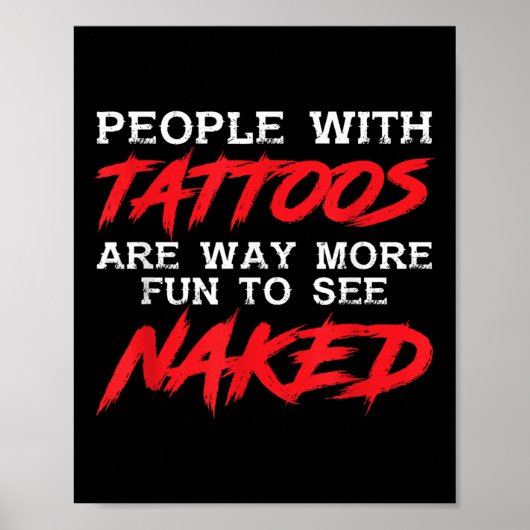 Grappige mensen met Tattoos _ getatoeëerde inkt _  Poster (Voorkant)