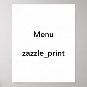 grappige menu's poster
