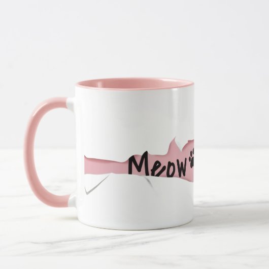 Grappige “Meow” Kat met Bril Design Mok (Links)