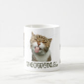 Grappige Meow Kattengezichtjes Witte Klassieke Mok (Center)