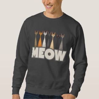 Grappige Meow Kijkende Kattenbende | Kattige Humor Trui