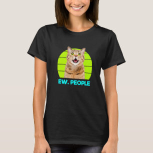 Grappige Meow Verbaasde Kat, Gatver. Mensen Illust T-shirt