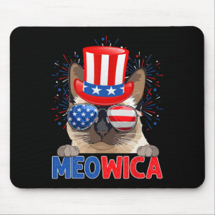 Grappige Meowica Siamese Kat Liefhebber Eigenaar U Muismat