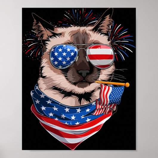 Grappige Meowica Siamese Kat Liefhebber Eigenaar U Poster (Voorkant)