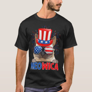 Grappige Meowica Siamese Kat Liefhebber Eigenaar U T-shirt