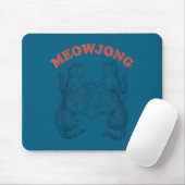 Grappige meowjong kat speelt mahjong retro muismat (Met muis)