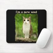 Grappige Meowl Meme, Kat Uil Meme Brainrot Gen Alp Muismat (Met muis)