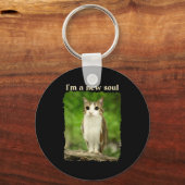 Grappige Meowl Meme, Kat Uil Meme Brainrot Gen Alp Sleutelhanger (Voorkant)