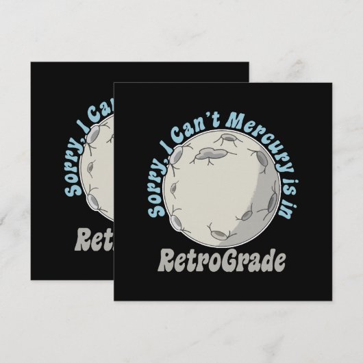 Grappige Mercurius Retrograde (Voorkant / Achterkant)