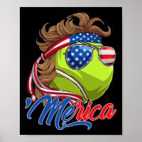 Grappige Merica Tennis Ll En Usa Vlag Sungles 4e V