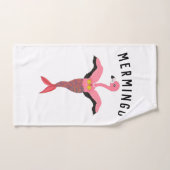 Grappige Mermingo: Flamingo-Zeemeermin Handdoek (Handdoek)