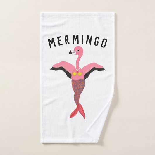 Grappige Mermingo: Flamingo-Zeemeermin Handdoek (Handdoek)