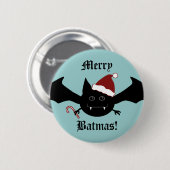 Grappige Merry Batmas Ronde Button 5,7 Cm (Voorkant /achterkant)