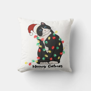 Grappige Merry Catmas Kat Kussen