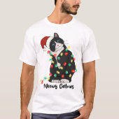 Grappige Merry Catmas Kat T-shirt (Voorkant)