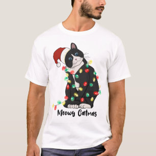 Grappige Merry Catmas Kat T-shirt