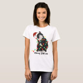 Grappige Merry Catmas Kat T-shirt (Voorkant volledig)