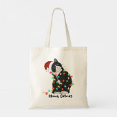 Grappige Merry Catmas Kat Tote Bag (Achterkant)