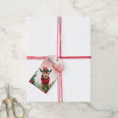 Grappige Merry Christmas Krans Schattigee Giraffe Cadeaulabel (Met Touw)